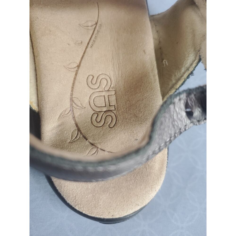 SAS Nudu Sandals Womens Dusk Metallic Pewter Bronze Leather Comfort Shoes Size 6 - Picture 12 of 14